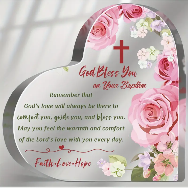 Acrylic Heart -Confirmation Gift