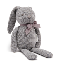 Knitted Bunny Toy -Grey