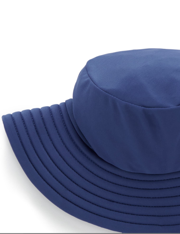 BROAD BRIM SWIM HAT- Navy Blue
