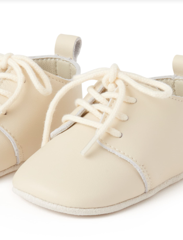 LEATHER LACE UP- Taupe