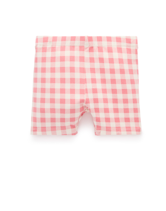 Bike Shorts- Pomegranate Gingham