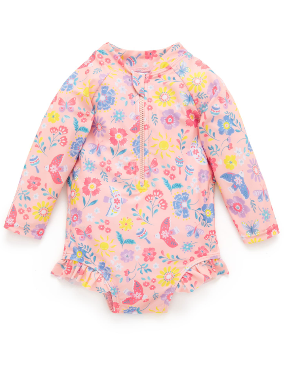 PRINTED L/S SWIMSUIT- Pajaro Print