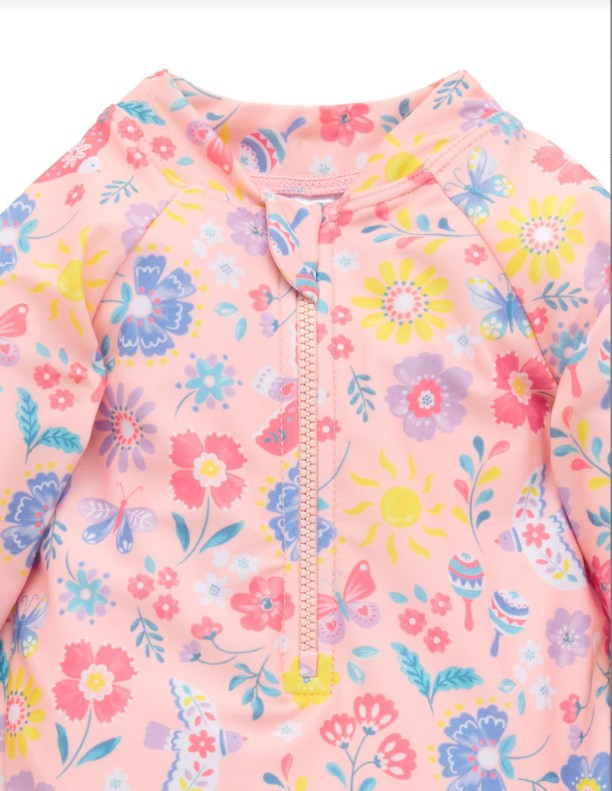 PRINTED L/S SWIMSUIT- Pajaro Print