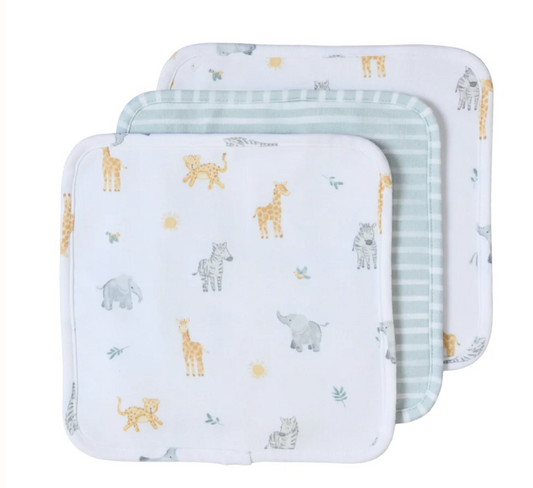 3pk Wash Cloths - Roam and Roar
