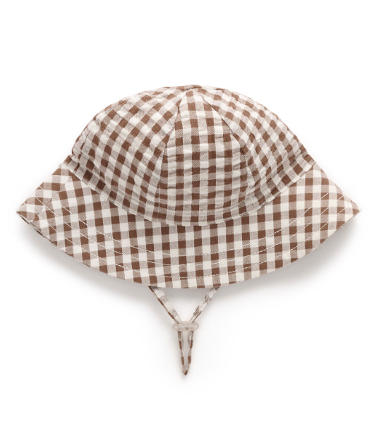 GINGHAM HAT- Milk Choc
