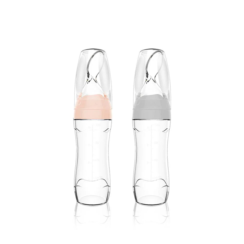 Haakaa Silicone Baby Food Dispensing Spoon - grey
