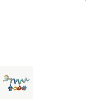 Baby Toy Stroller Spiral Plush Seahorse Bed Wrap - Sensory Activity Toy
