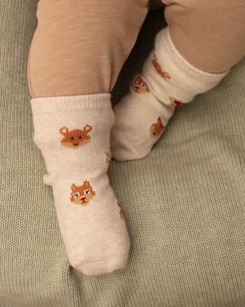 Organic Ankle Socks, Jacquard- Enchanted Forest