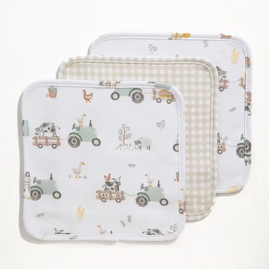 3 Pack Wash cloths - Tractor Ride