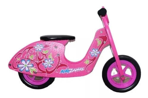 Kidzamo Maria Pink Wooden Balance Scooter 12 for Kids