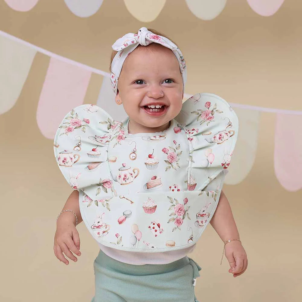 Frill Snuggle Bib-White Rabbit