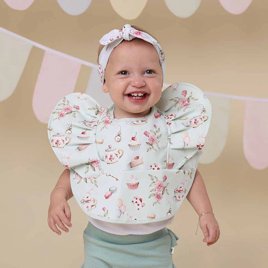Frill Snuggle Bib-White Rabbit