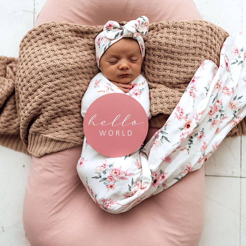 Camille Organic Jersey Wrap & Topknot Set
