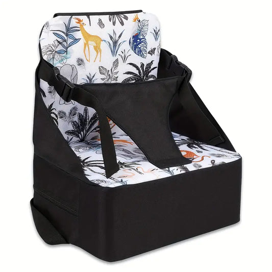 1pc Portable High Chair Booster Cushion -Jungle Design