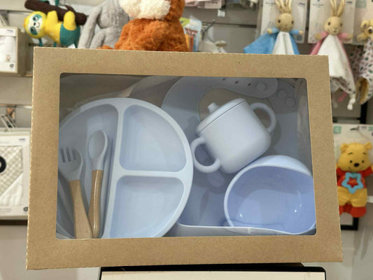 Silicone Dinner Set -6 Piece Sky Blue