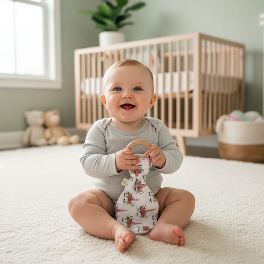 Teether/Dribble Ring-Unicorn