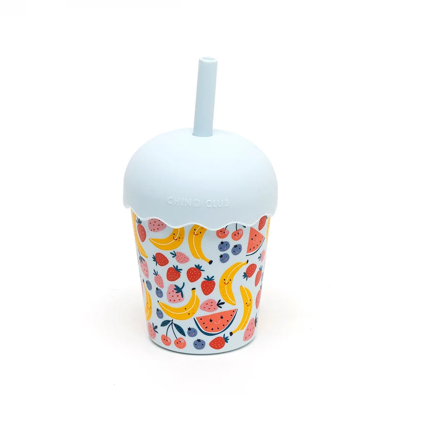 Blue Fruits Dinnerware and Smoothie Bundle