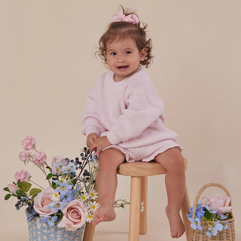 Blush Organic Cotton Knit Bloomers