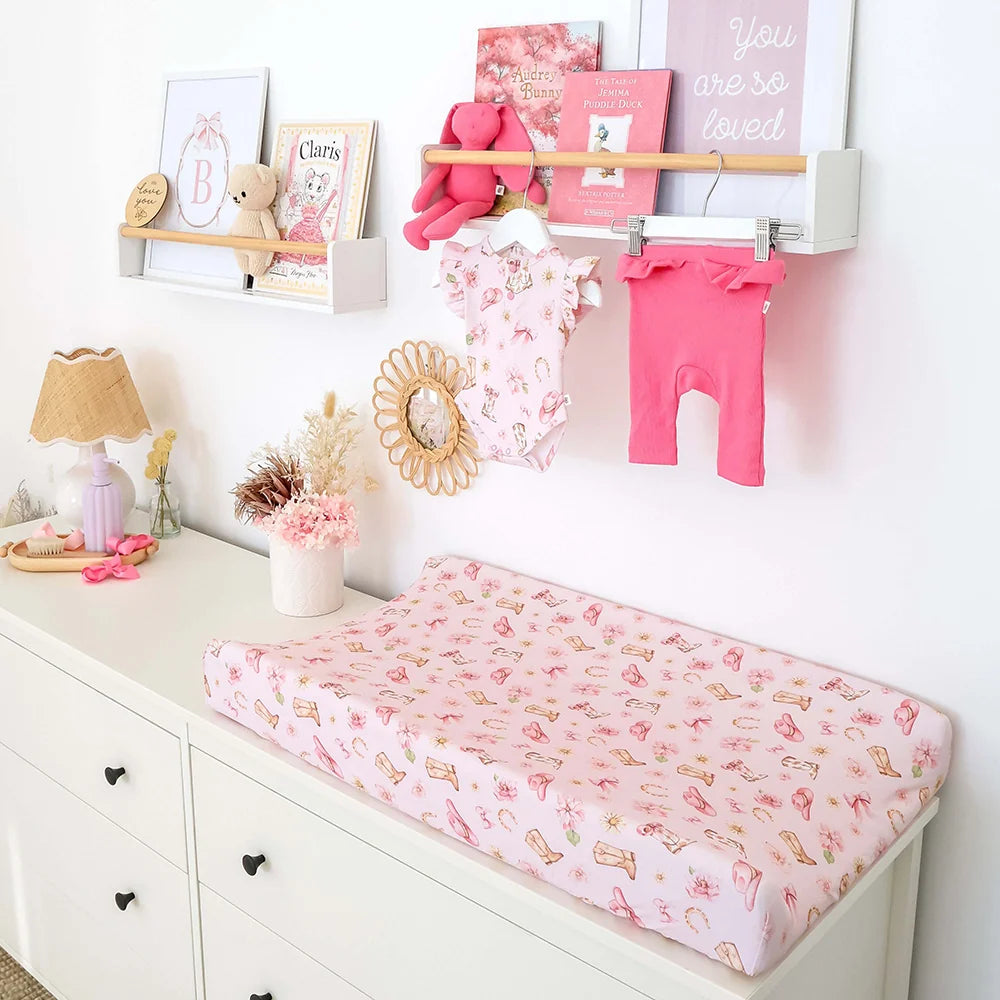Boots and Bows Organic Bassinet/Change Pad Cover