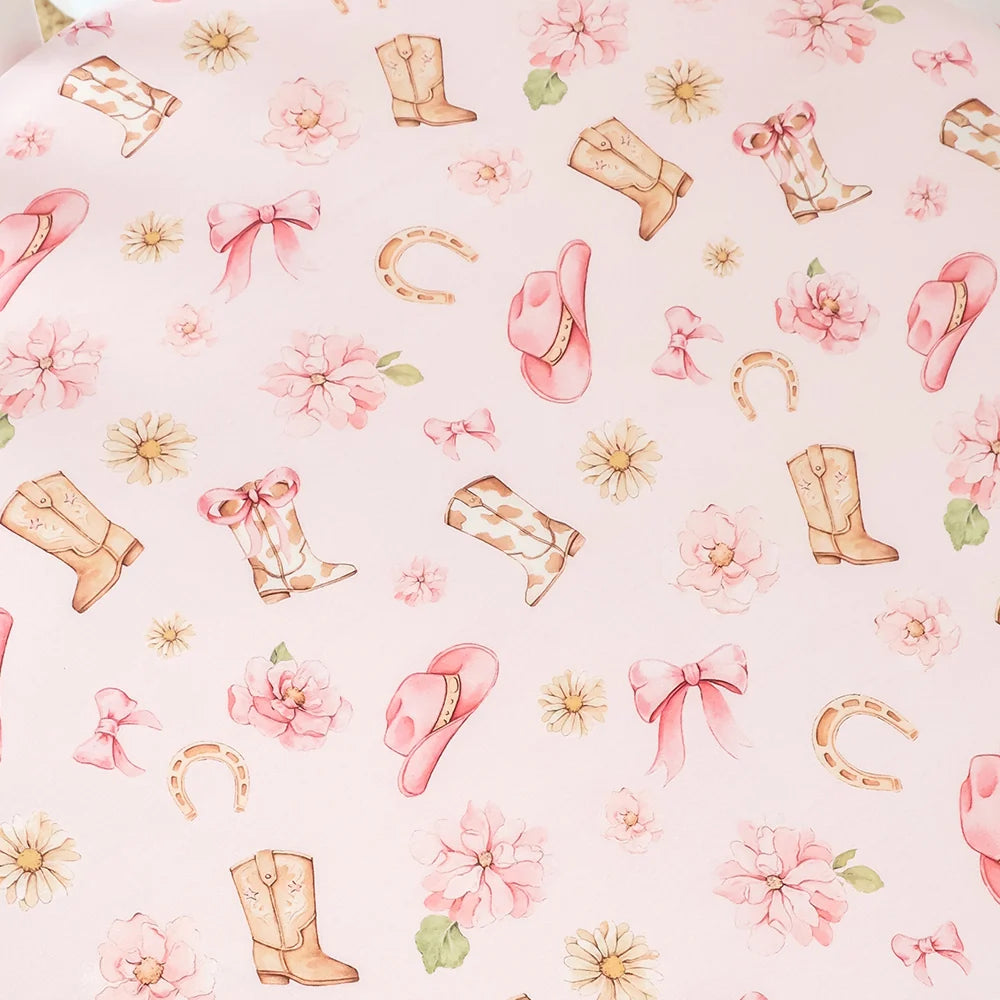 Boots and Bows Organic Fitted Cot Sheet