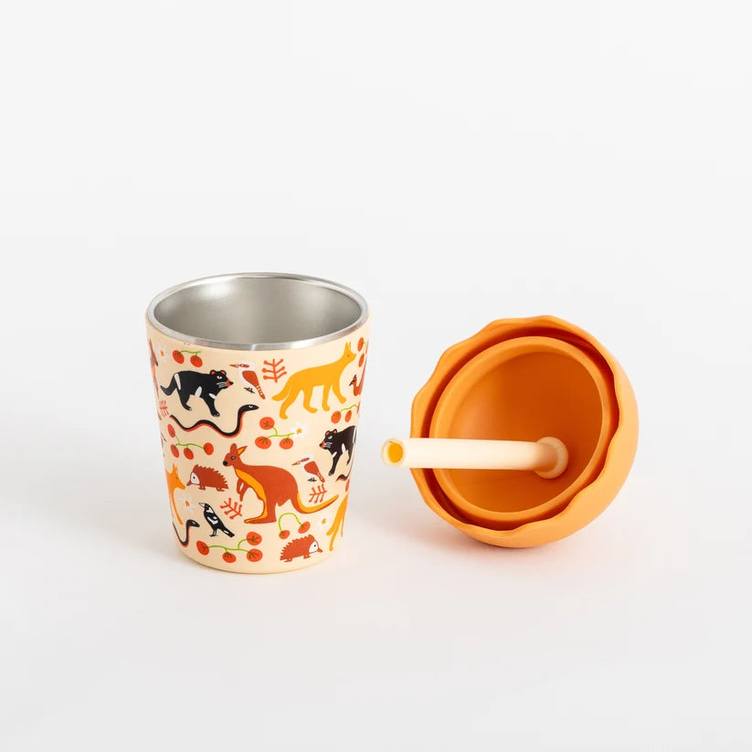 Aussie Animals Mini Smoothie Cup and Straw- 200ml