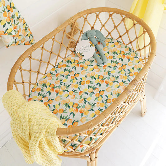 Citrus Squeeze Organic Bassinet Sheet / Change Pad Cover