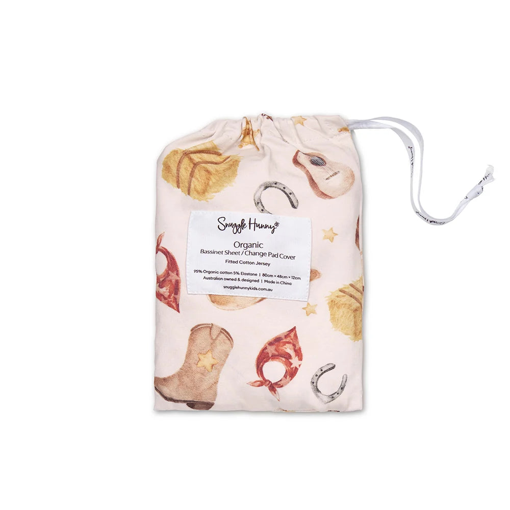 Cowboys Organic Bassinet/Change Pad Cover