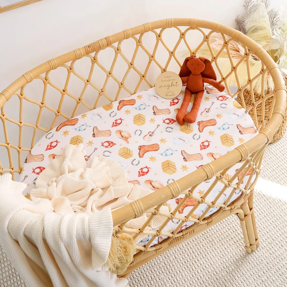 Cowboys Organic Bassinet/Change Pad Cover