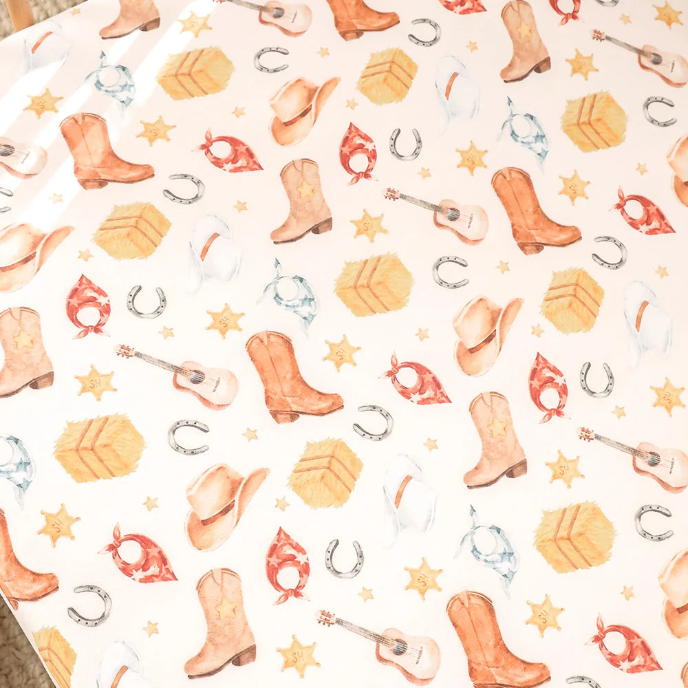 Cowboys Organic Fitted Cot Sheet