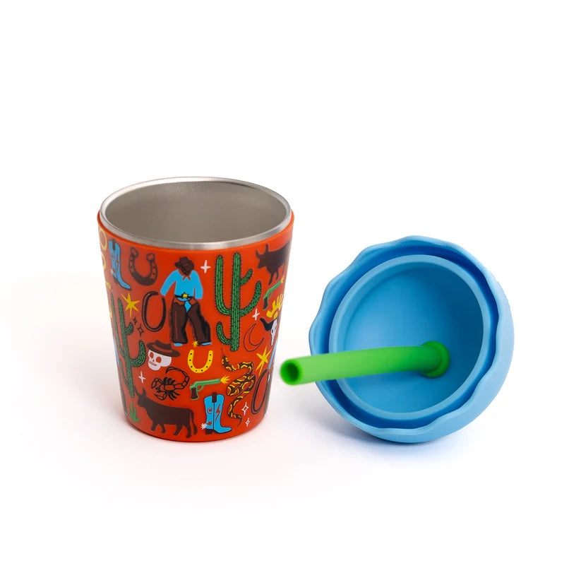 Cowboy Mini Smoothie Cup and Straw- 200ml