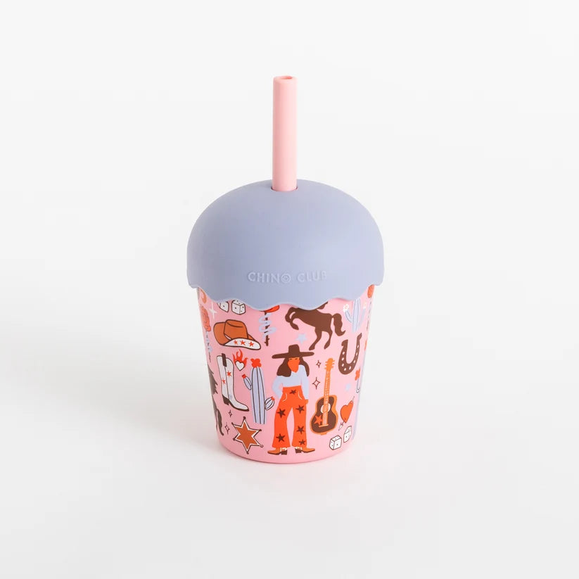 Cowgirl Mini Smoothie Cup and Straw- 200ml