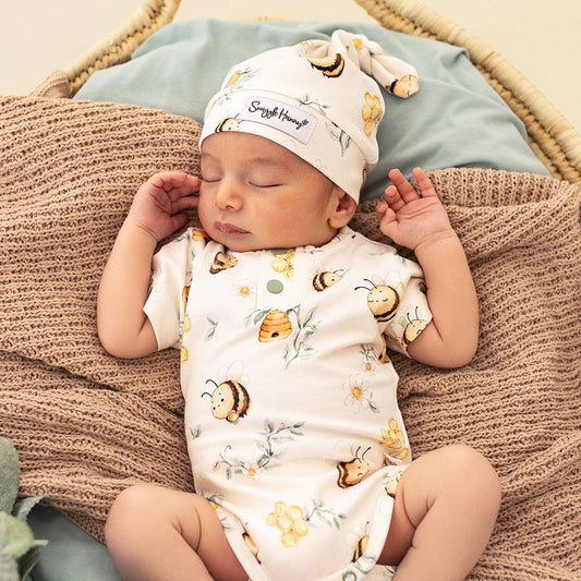 Bumblebees Short Sleeve Organic Bodysuit: Size 1
