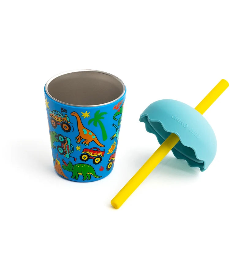 Dinotrucks Mini Smoothie Cup and Straw- 200ml