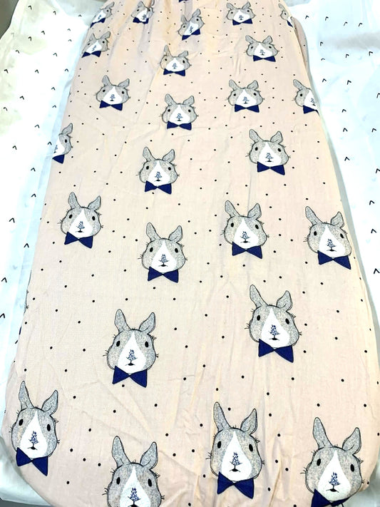 Dusty pink Bunny Bassinet Sheet