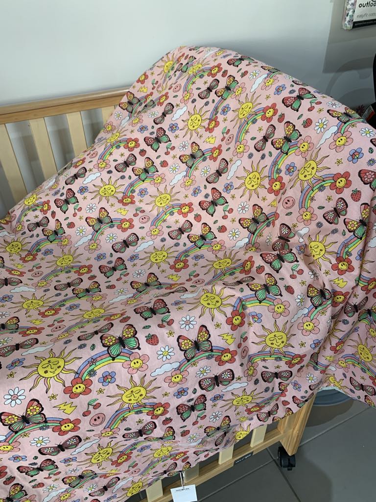 Cot Quilt-Rainbows and Butterflies