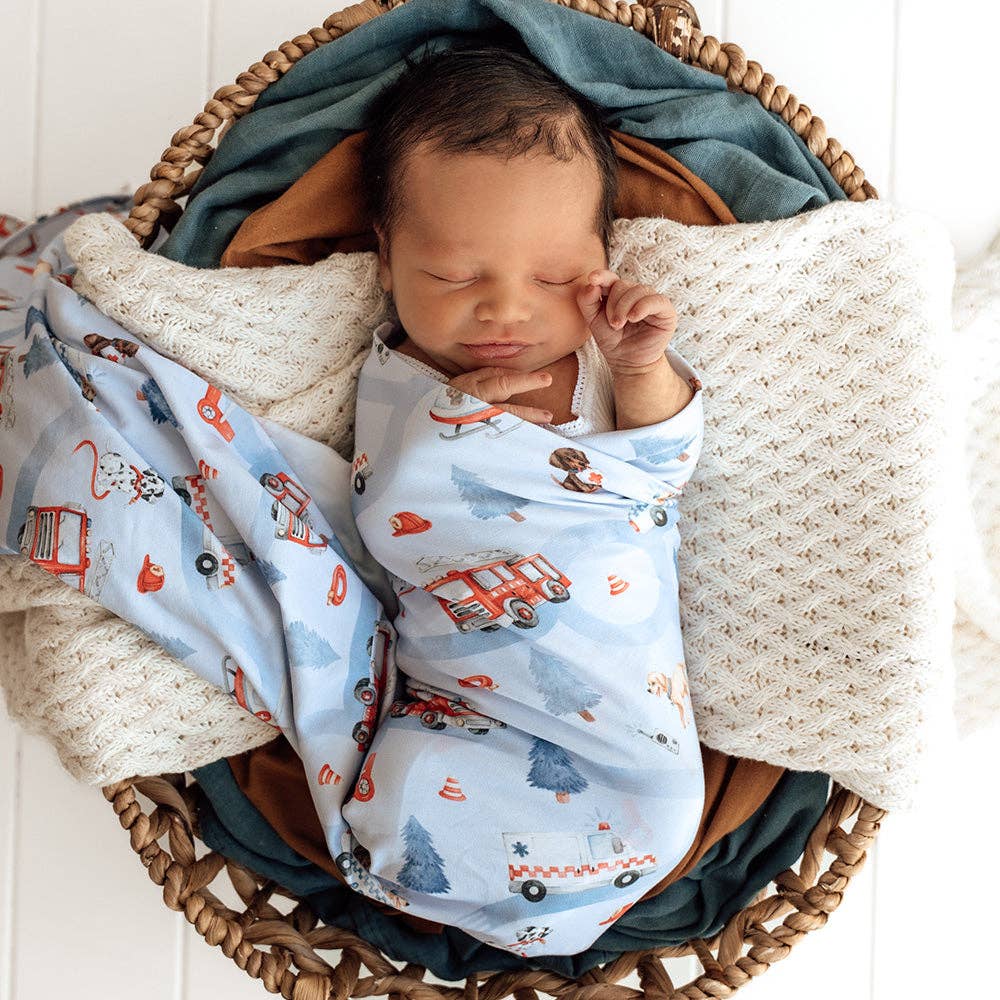 To The Rescue Organic Jersey Wrap & Beanie Set