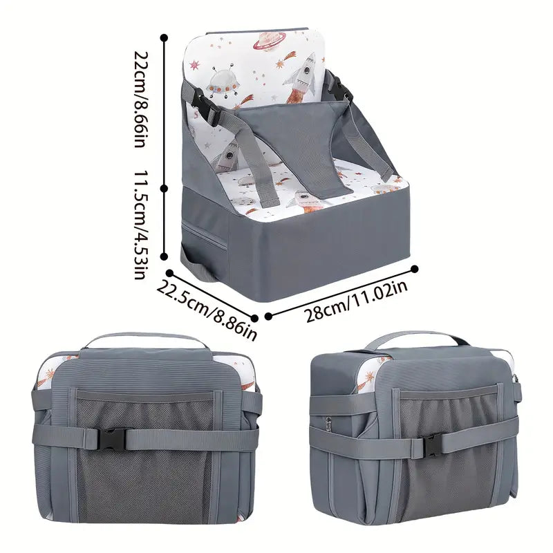 1pc Portable High Chair Booster Cushion -Floral