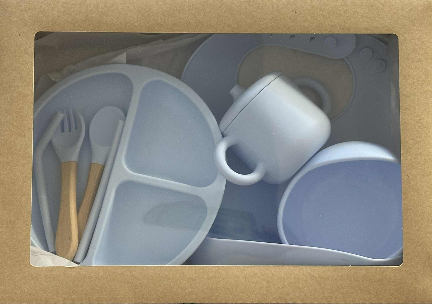 Silicone Dinner Set -6 Piece Sky Blue