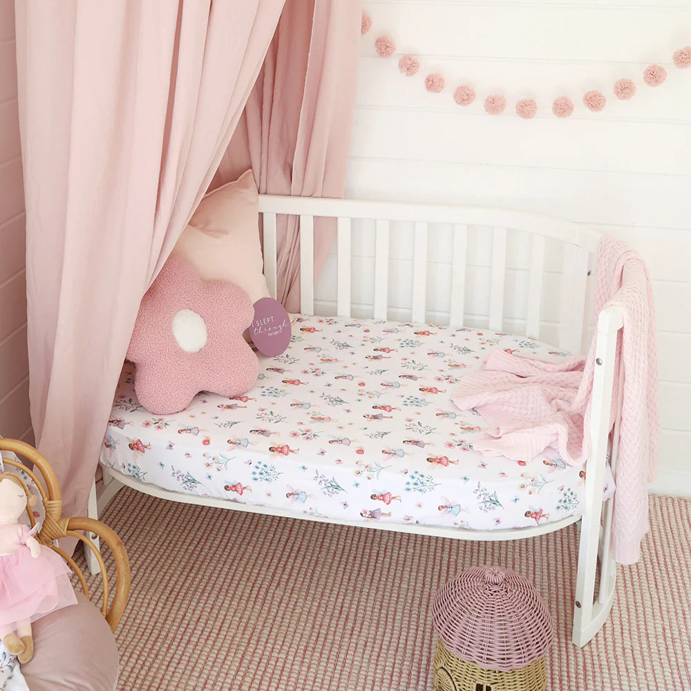 Fairy Garden Organic Fitted Cot Sheet