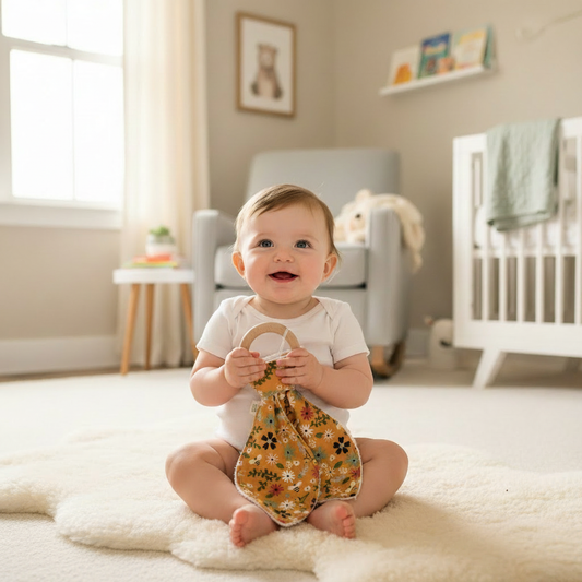 Teether/Dribble Ring-Floral