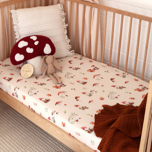Gnomes Organic Fitted Cot Sheet