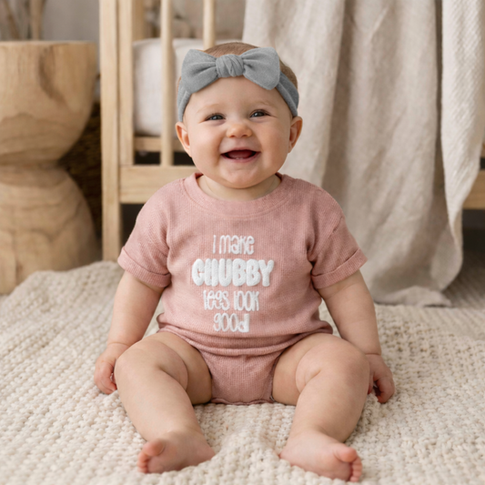 Bow Headband- Grey