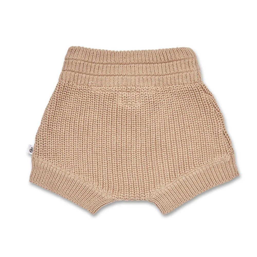 Hazelnut Organic Cotton Knit Shorts
