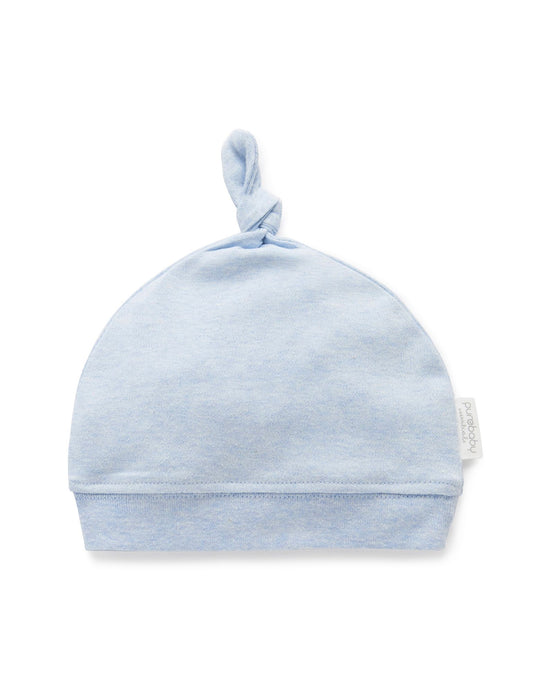 Knot Hat- Blue Melange