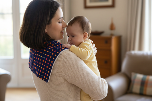 Custom Burp Cloth-Dots and Stars