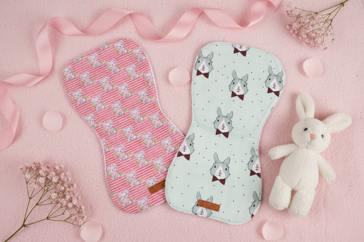 Two Little friends Custom Burp Cloth