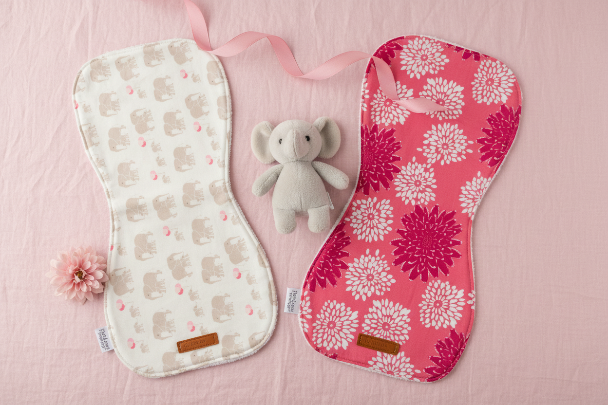 Two Little friends Custom Burp Cloth