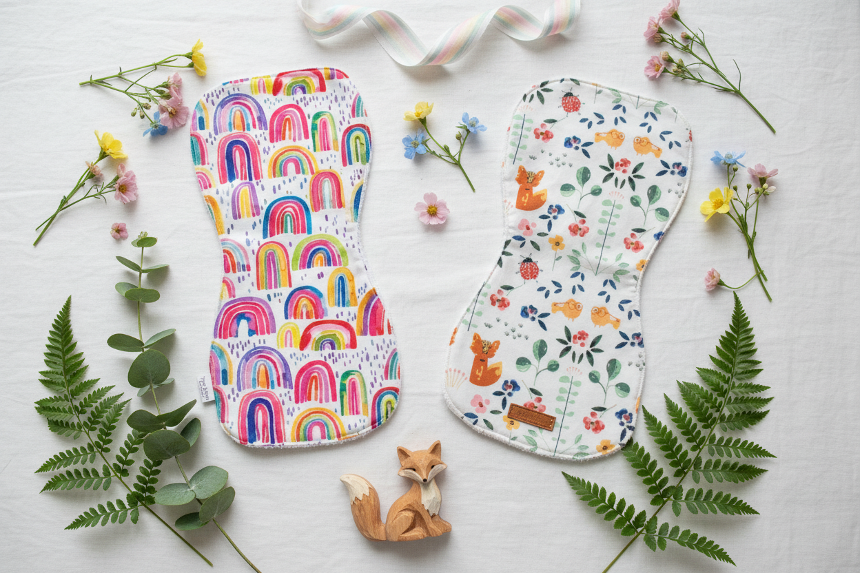 Two Little friends Custom Burp Cloth