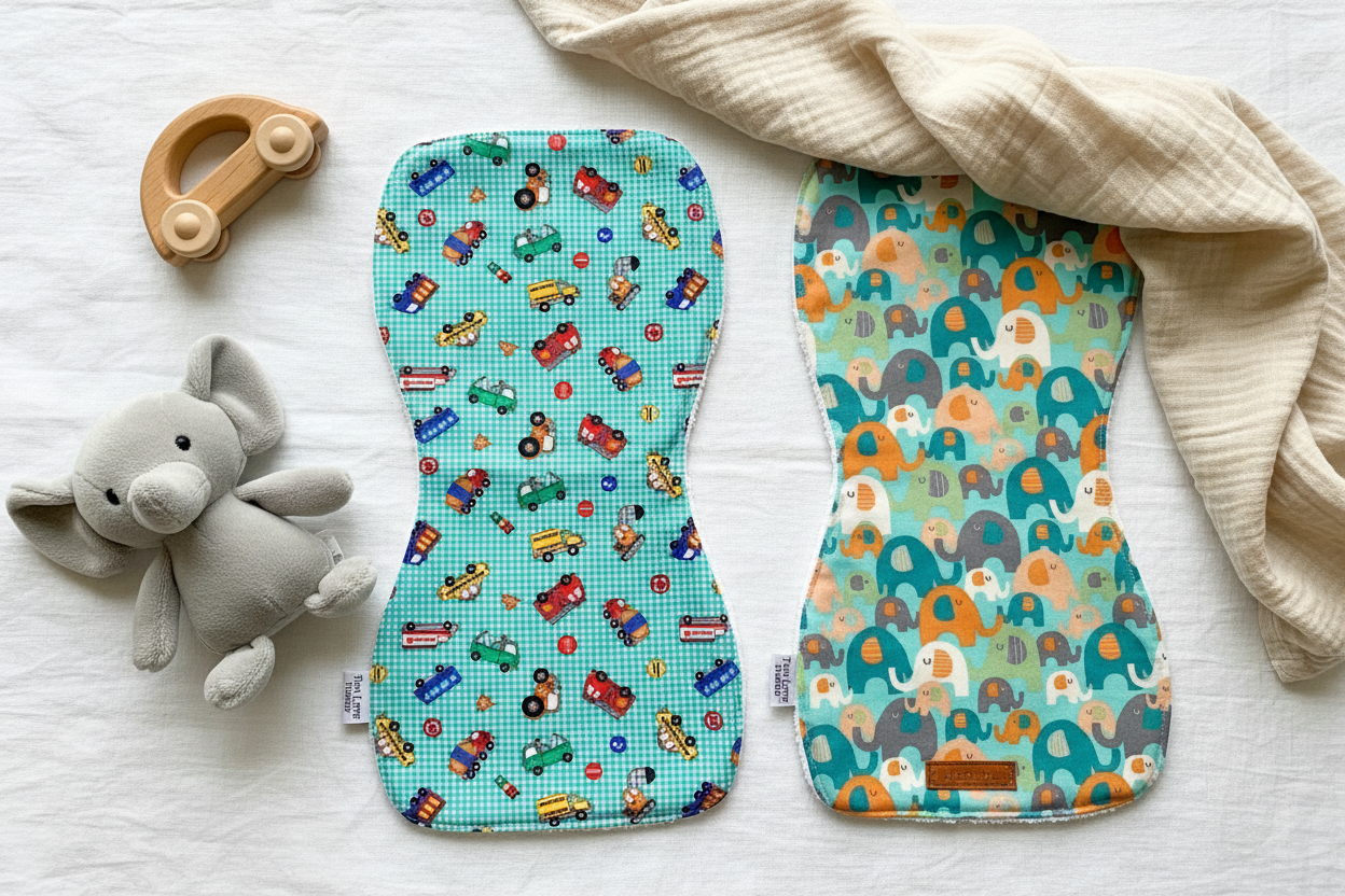 Two Little friends Custom Burp Cloth