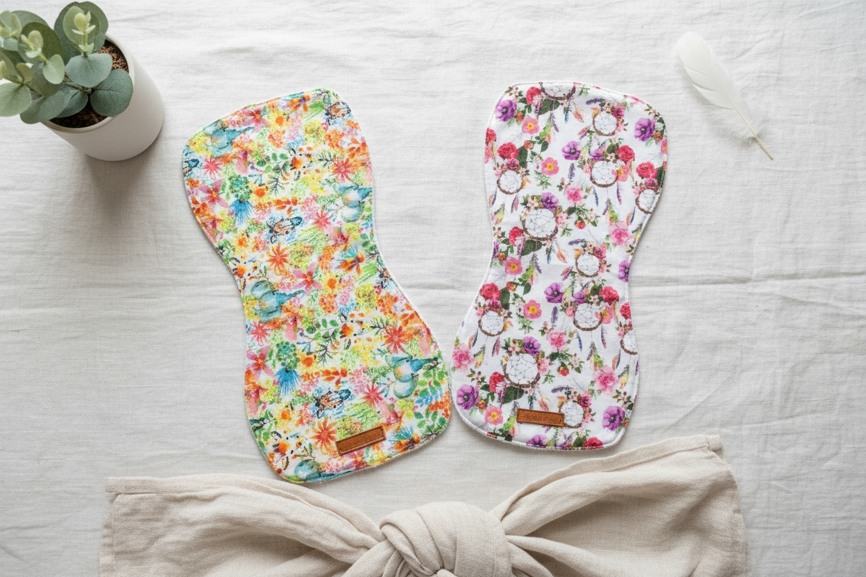 Two Little friends Custom Burp Cloth